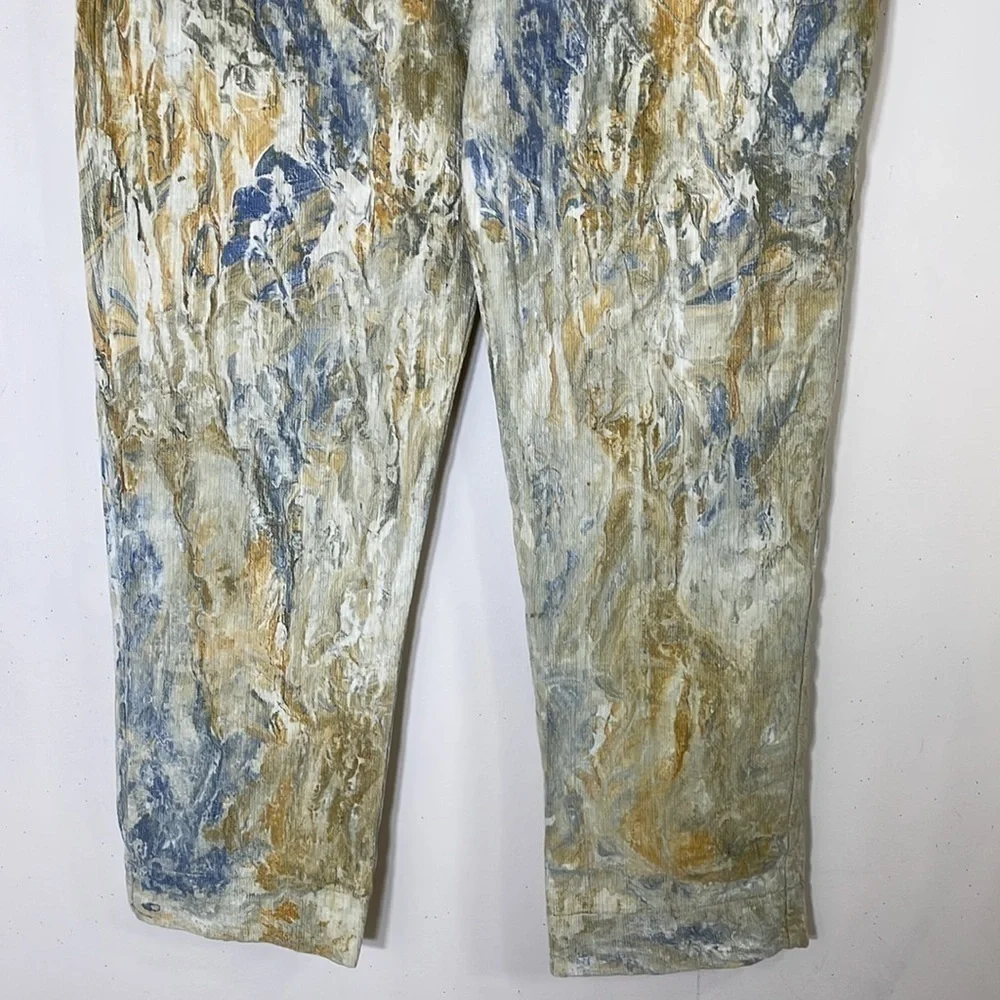 NWT. Boho Anthropologie Tina & Jo Olivenne Marble Dyed Pants. Large - Picture 8 of 12